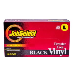 GLOVE VNYL LRG PWDFR BLK 10-1M | Packaged