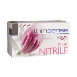 Glove Nitrile Medium Powdered Pink | Packaged