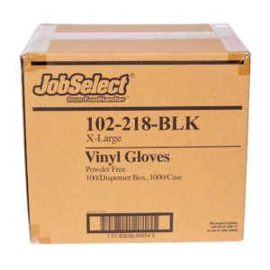 GLOVE VNYL XL PWDFR BLK 10-100CT | Corrugated Box