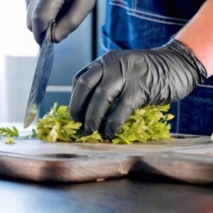 GLOVE VNYL XL PWDFR BLK 10-100CT | Styled