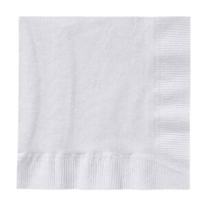 White Beverage Napkins | Raw Item