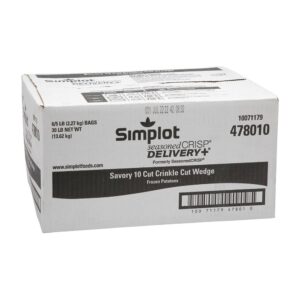 FRENCH FRY SAVORY 10 CUT WEDGE 6/5LB | Corrugated Box