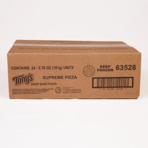 Individually Wrapped Supreme Pizzas | Corrugated Box