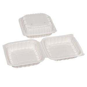 CONT MFPP 1CMPT 8.5″ WHT HINGD 2-73CT | Raw Item