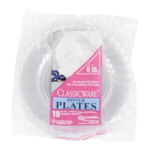 6″ Clear Plastic Plate | Packaged