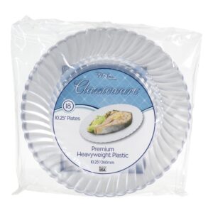 10.25″ Clear Plastic Plates | Packaged