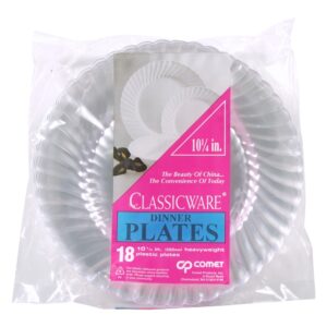 10.25″ Clear Plastic Plates | Packaged