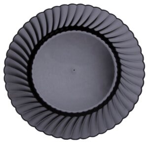 10.25″ Black Plastic Plates | Raw Item