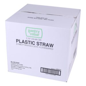 7.75″ Jumbo Plastic Straws | Corrugated Box