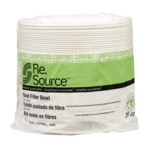 BOWL MOLDED FBR 26Z OVL 4-125CT RESC | Packaged