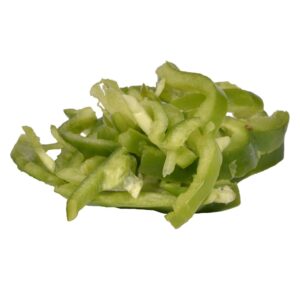 3# GREEN PEPPER STRIPS 3/16″ CUT | Raw Item