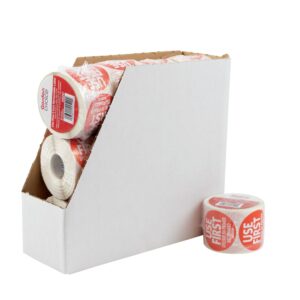 LABEL “USE FIRST” 2″ RND 500CT | Styled