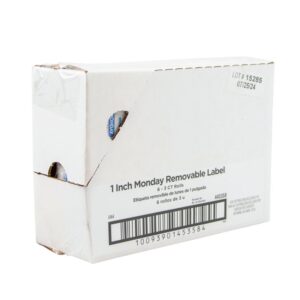 LABEL REMOVEABLE MONDAY DOT 3-1000CT | Corrugated Box