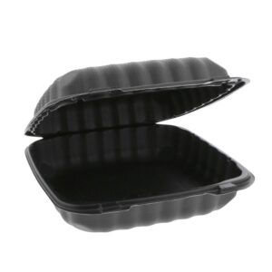 1-compartment Black Hinged Containers | Raw Item