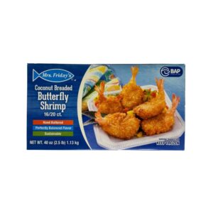 Mrs. Fridays Coconut Breaded Butterfly S | Packaged