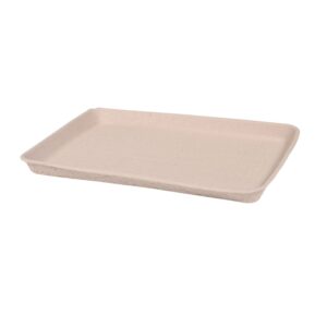 9 x 12 Inch Molded Fiber Flat School Trays, Beige | Raw Item