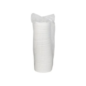 LID MOLDED FBR 8-16Z WHT BWL 10-50CT | Packaged