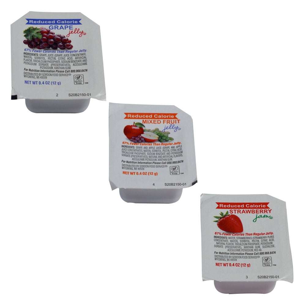 JELLY ASST SUGAR FREE 200-12GM GFS - Gordon Restaurant Market
