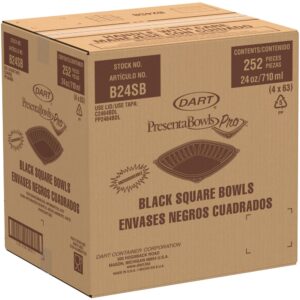 BOWL PLA 24Z BLK SQ 252CT PRSNTBWL | Corrugated Box
