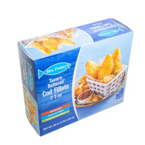 Mrs. Fridays Tavern Battered Cod Fillets | Packaged