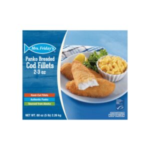 Mrs. Fridays Panko Breaded Cod Fillets 2 | Packaged