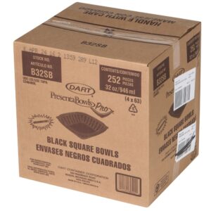 BOWL PPRO 32Z SQ BLK 4-63CT PRSNTBWL | Corrugated Box