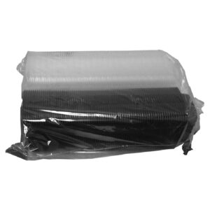 CONT PLAS 1CMPT BLK 6X6 HNGD 300CT | Packaged