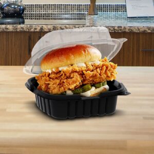 CONT PLAS 1CMPT BLK 6X6 HNGD 300CT | Styled