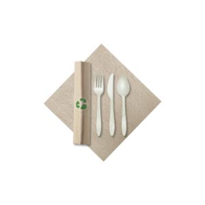 Fork/knife/spoon Cutlery Kits, White | Raw Item