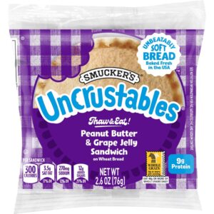 Peanut Butter & Grape Jelly Uncrustable Sandwiches | Packaged