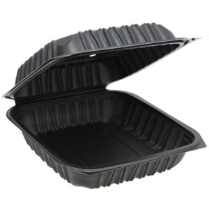 CONT MFPP 1CMPT BLK 9X9 HNGD | Raw Item