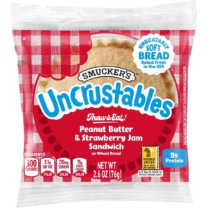 Peanut Butter & Strawberry Jelly Uncrustable Sandwiches | Packaged