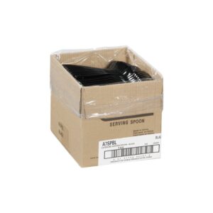 SPOON 9″ BLK SERVING 144CT | Packaged