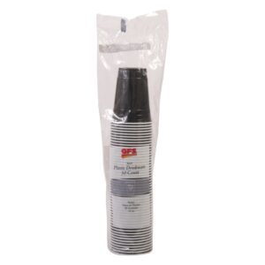16 oz. Black Plastic Cups | Packaged