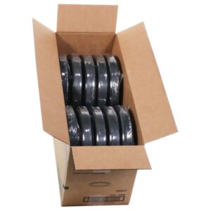 10.25″ Black Plastic Plates | Packaged