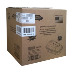 CONT PLAS 7.5X4.5 CLR HNGD VNTD 600CT | Corrugated Box