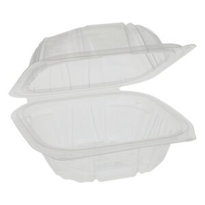 CONT PLAS 6X6″ CLR HNGD 3-107CT | Raw Item