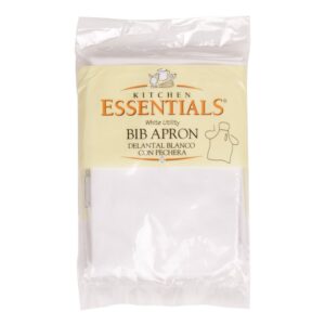 Utility White Bib Apron | Packaged