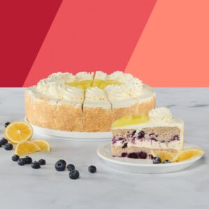 CAKE LEMON BLUEB 10″ | Styled
