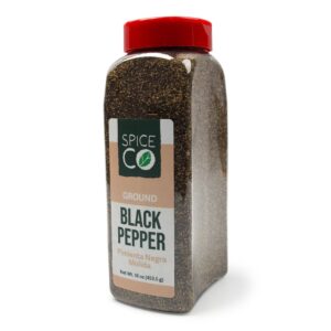 SpiceCo Black Pepper, Ground 16oz | Packaged