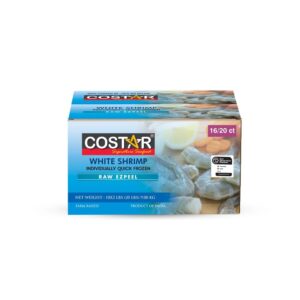 16/20 White Raw Large Shrimp | Corrugated Box