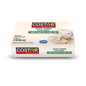 CStar Shrimp Raw Block 31-40ct 4lb | Packaged