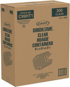 CONT PLAS 5X9.9X3.5″ CLR HOAG 2-100CT | Corrugated Box