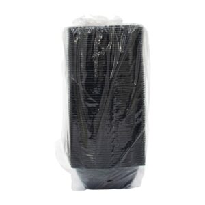 BOWL PLAS 64Z BLK SQ 4-63CT DART | Packaged