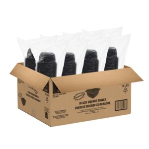 BOWL PLAS 16Z BLK SQ 8-63CT DART | Packaged