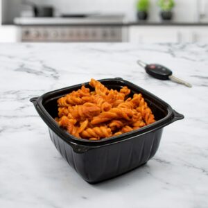 BOWL PLAS 16Z BLK SQ 8-63CT DART | Styled