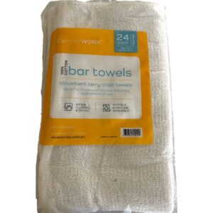 Bar Towel White 24ct | Packaged