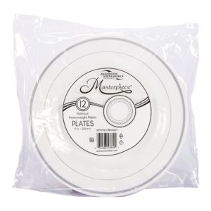 9″ White Plastic Plates | Packaged
