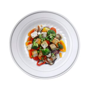 9″ White Plastic Plates | Styled