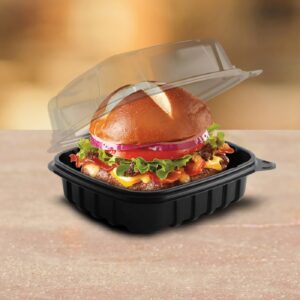 CONT PLAS 1CMPT HNGD BLK W/LI 420CT | Styled